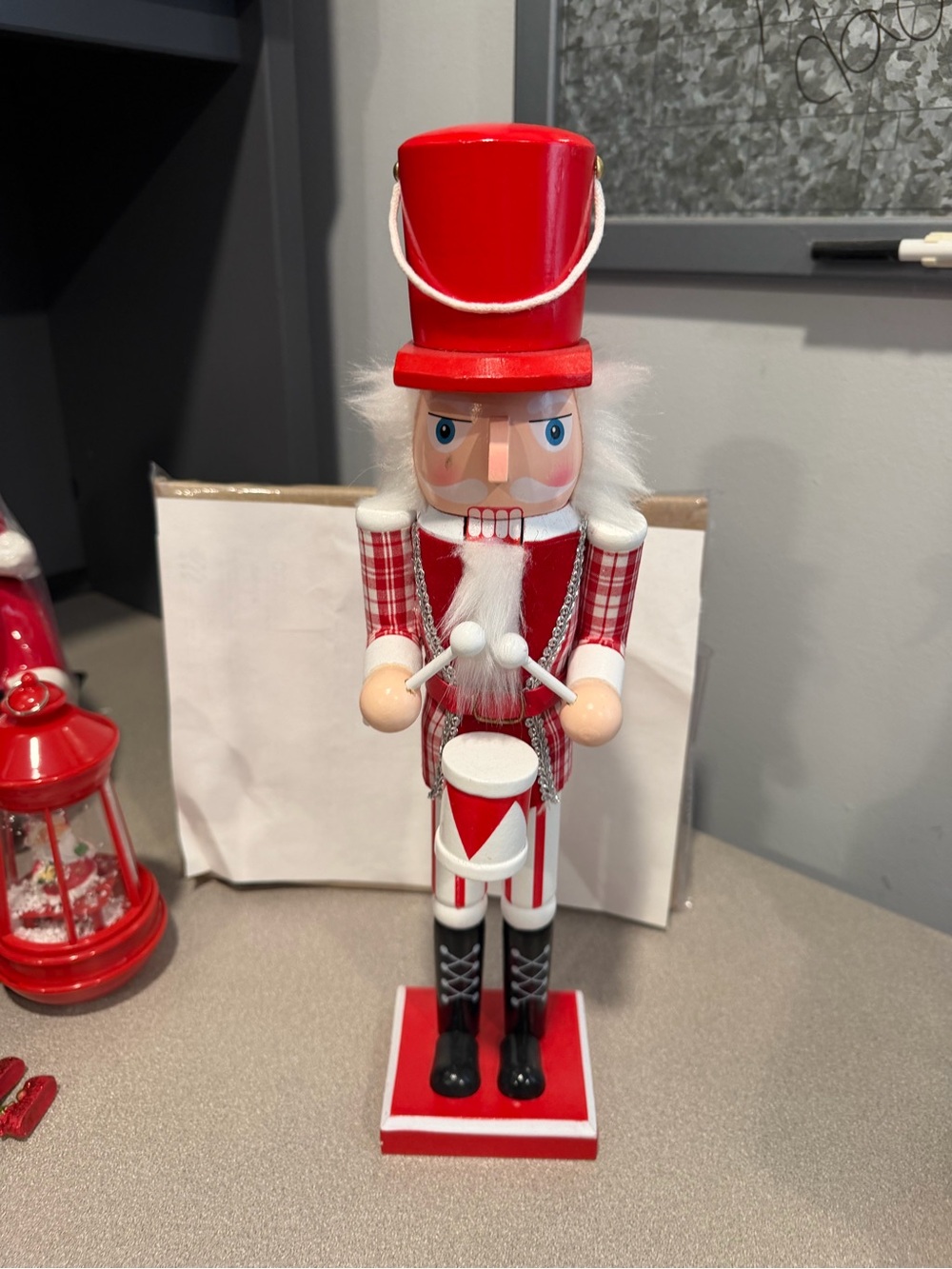Holiday Times Table Top Decor Nutcracker Red white Large Size